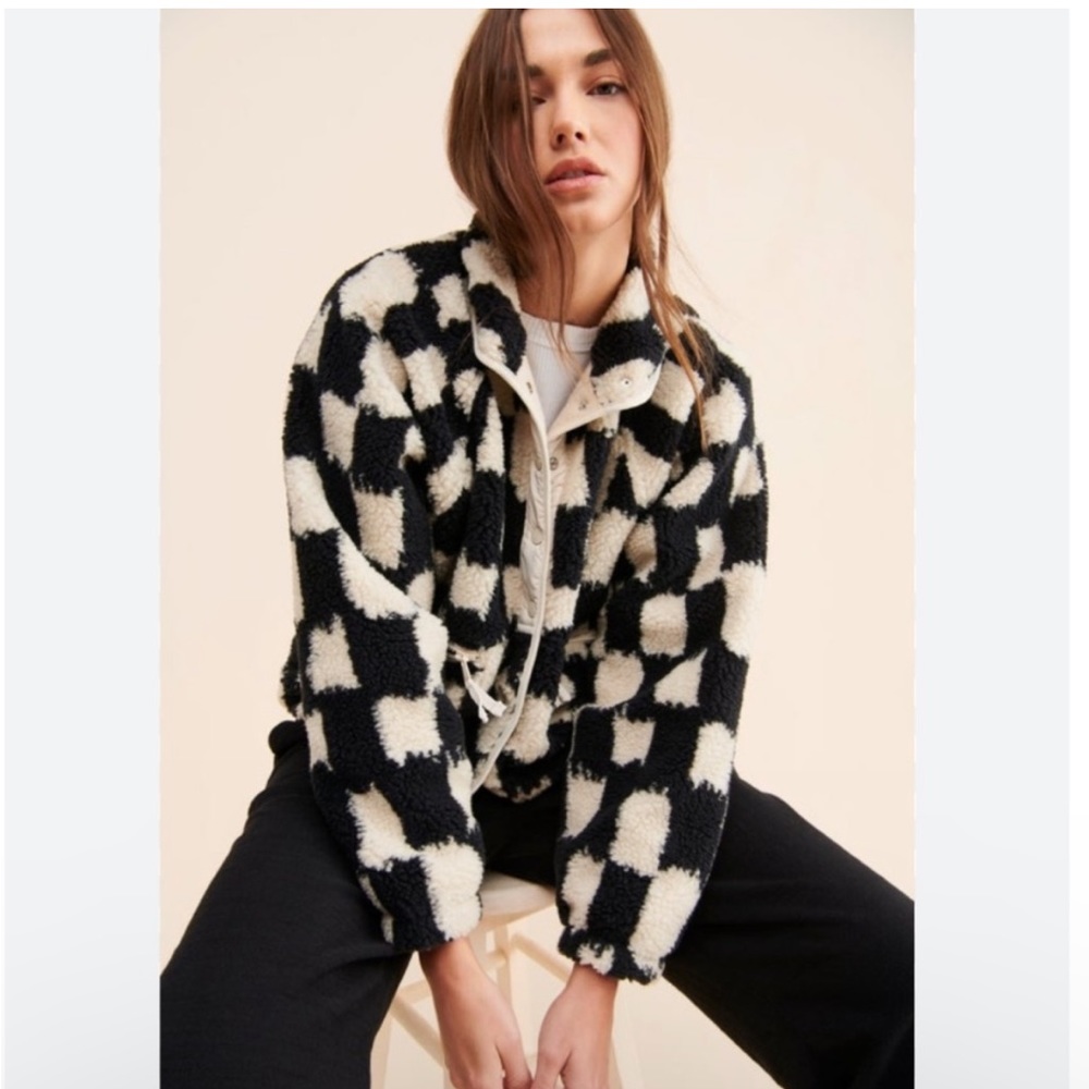free people hit the slopes fleece jacket